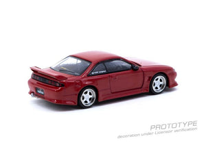 CAR MAKE T&E 1:64 VERTEX RIDGE S14 SILVIA RED METALLIC TARMAC WORKS DIECAST T64G-TL018-RE FOR  CARMAKETE-00054