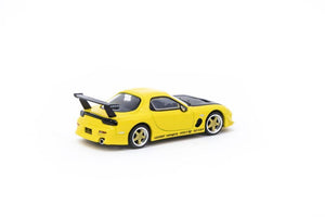 CAR MAKE T&E 1:64 VERTEX MAZDA RX-7 FD3S YELLOW METALLIC TARMAC WORKS DIECAST T64G-TL022-YL FOR  CARMAKETE-00063