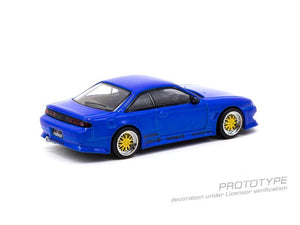 CAR MAKE T&E 1:64 VERTEX RIDGE S14 SILVIA BLUE METALLIC TARMAC WORKS DIECAST T64G-TL018-BL FOR  CARMAKETE-00065