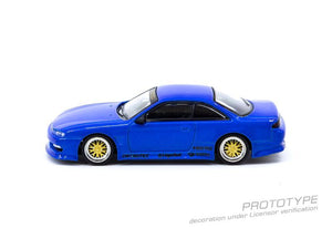 CAR MAKE T&E 1:64 VERTEX RIDGE S14 SILVIA BLUE METALLIC TARMAC WORKS DIECAST T64G-TL018-BL FOR  CARMAKETE-00065