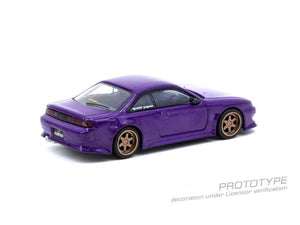 CAR MAKE T&E 1:64 VERTEX RIDGE S14 SILVIA PURPLE METALLIC TARMAC WORKS DIECAST T64G-TL018-PU FOR  CARMAKETE-00050