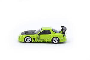CAR MAKE T&E 1:64 VERTEX MAZDA RX-7 FD3S LIGHT GREEN TARMAC WORKS DIECAST T64G-TL022-LG FOR  CARMAKETE-00062
