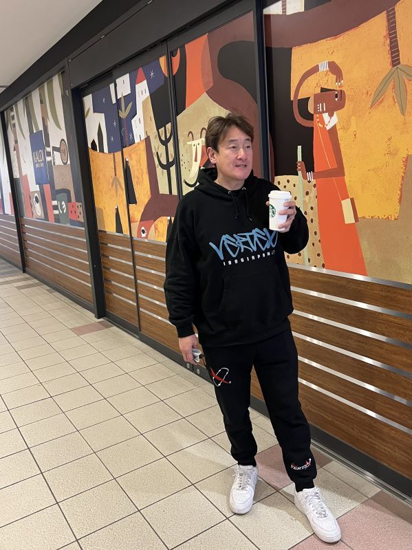 CAR MAKE T&E VERTEX BIG SILHOUETTE GRAFFITI HOODIE L VER-BSGH2023 FOR  CARMAKETE-00056