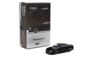 CAR MAKE T&E [RESERVATION LIMITED EDITION] 1:64 VERTEX RIDGE S14 SILVIA MATT BLACK TARMAC WORKS DIECAST T64G-TL018-MB FOR  CARMAKETE-00058