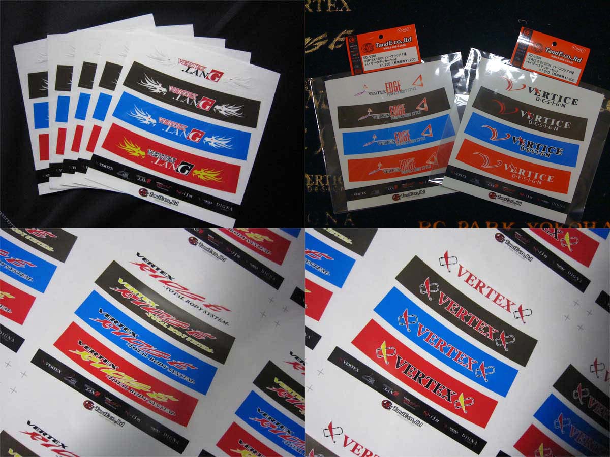 CAR MAKE T&E VISOR STICKER SET HALF CLEAR VERTEX LANG FOR  CARMAKETE-03007