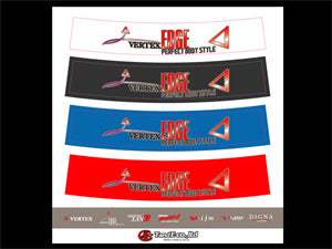 CAR MAKE T&E VISOR STICKER SET HALF CLEAR VERTEX LANG FOR  CARMAKETE-03007