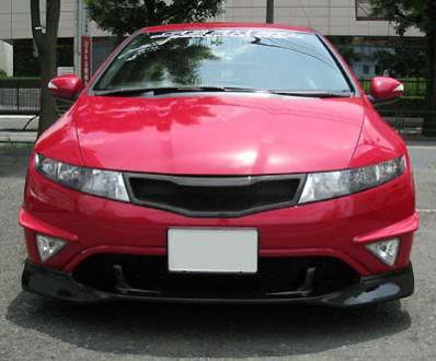 SEEKER CARBON FRONT GRILL UV CUT CLEAR UNPAINTED FOR HONDA CIVIC FN2 16010-FN2-C01