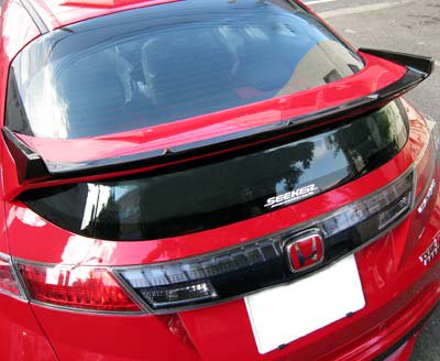 seeker正規 FN2用リヤウイング ホンダ純正ブラックウレタン塗装品 SEEKER CARBON REAR SPOILER WITH UV CUT CLEAR PAINT FOR HONDA CIVIC