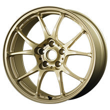 TWS T66-F 18X8.5 42 5X100 FLAT GOLD WHEEL FOR TWS-00001 - Black