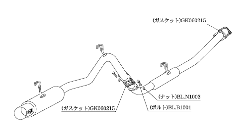 KAKIMOTO RACING EXHAUST HYPER FULLMEGA N1+Rev FOR TOYOTA COROLLA LEVIN AE86  T31332