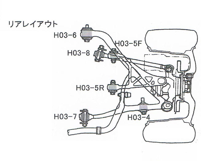 RACING FACTORY YAMAMOTO PILLOW BALL BUSH H03-4 FOR HONDA S2000 AP1 AP2 RACING-FACTORY-YAMAMOTO-00077