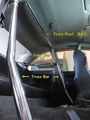 NEXT MIRACLE CROSS BAR FRONT ROOF BAR STAINLESS 32 FOR HONDA CIVIC EF9 NEXT-00158