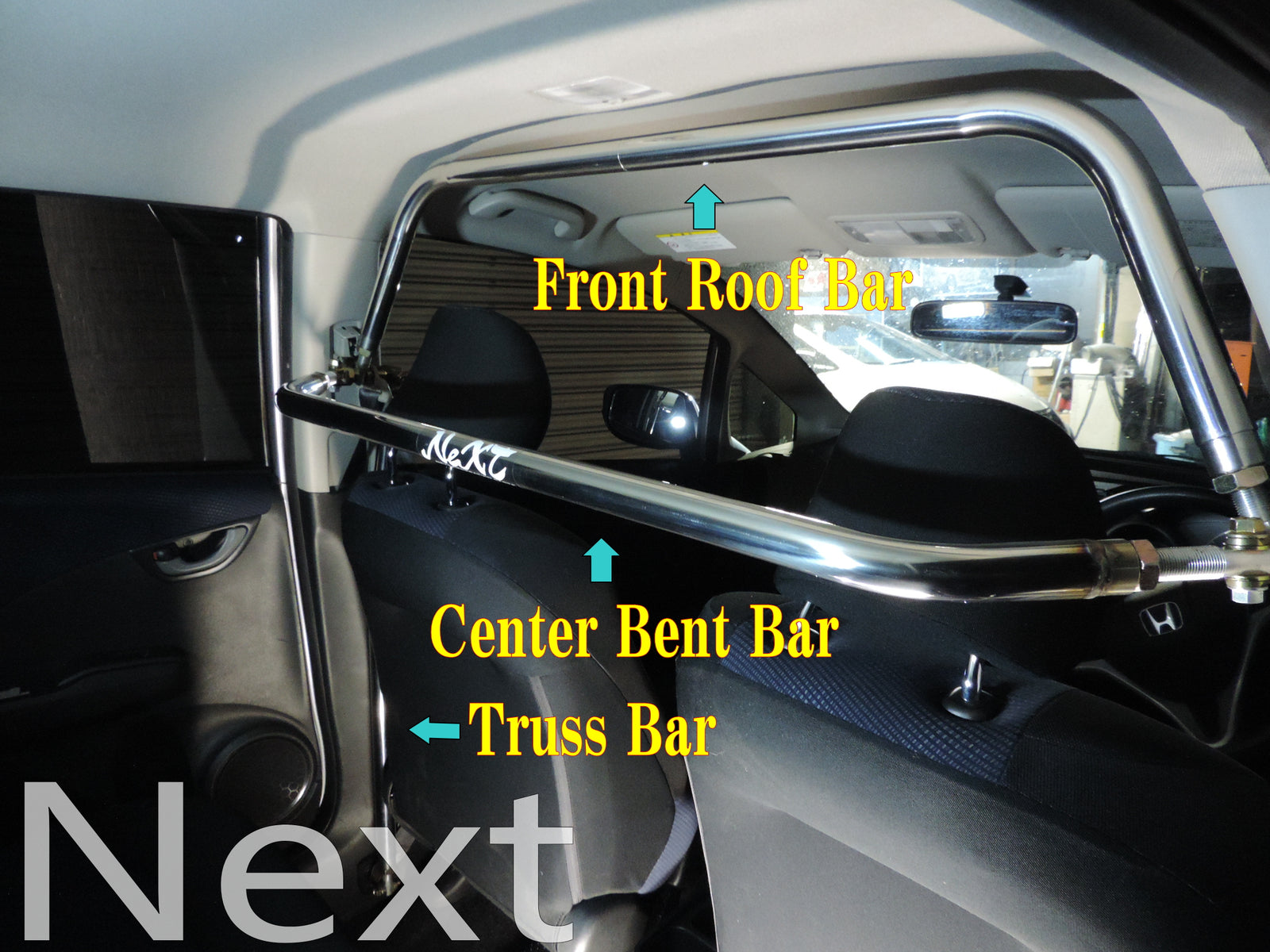NEXT MIRACLE CROSS BAR TRUSS BAR RIGHT & LEFT STAINLESS 32 FOR SUBARU IMPREZA GC8 C B NEXT-01598