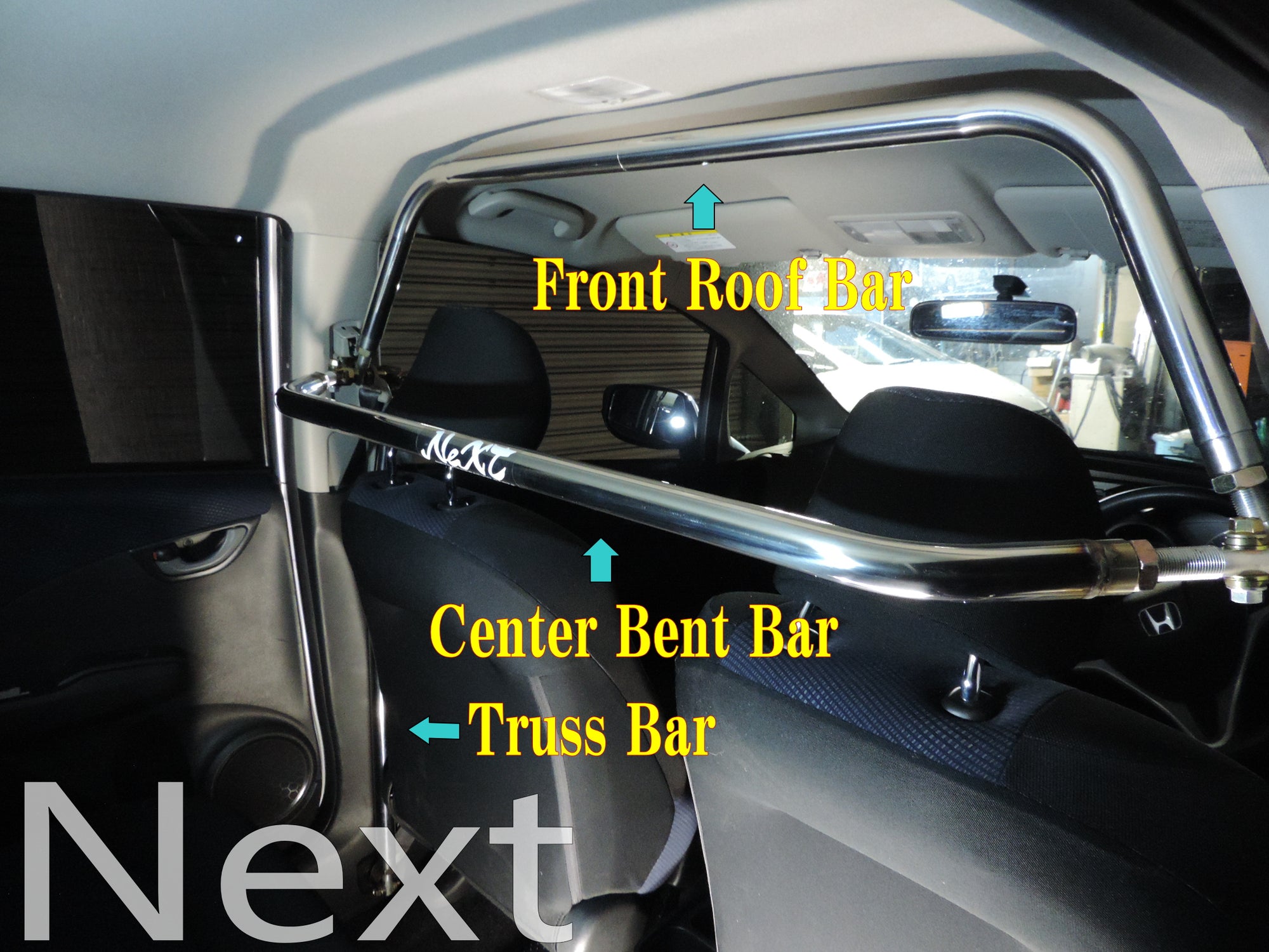 NEXT MIRACLE CROSS BAR FRONT ROOF BAR STAINLESS 35 FOR SUZUKU SWIFT ZC31S NEXT-01509