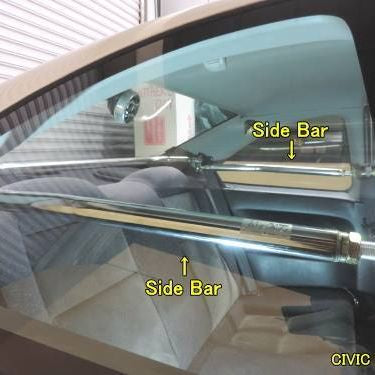 NEXT MIRACLE CROSS BAR SIDE BAR RIGHT & LEFT STAINLESS 32 FOR SUZUKI ALTO HA36 NEXT-01404