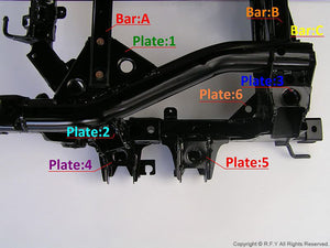 RACING FACTORY YAMAMOTO REAR MEMBER REINFORCEMENT PLATE KIT FOR HONDA S2000 AP1 AP2 RACING-FACTORY-YAMAMOTO-00092