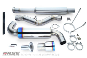 RSE FULL TITANIUM MUFFLER EXHAUST KIT TYPE-80 VER2 FOR TOYOTA GR86 ZN8 SUBARU BRZ ZD8 RB6090-SB05A