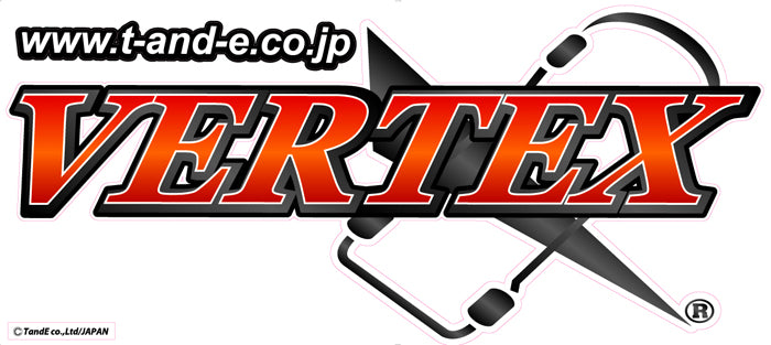 CAR MAKE T&E VERTEX BODY STICKER RED LOGO 2 PIECES SET FOR  CARMAKETE-02889