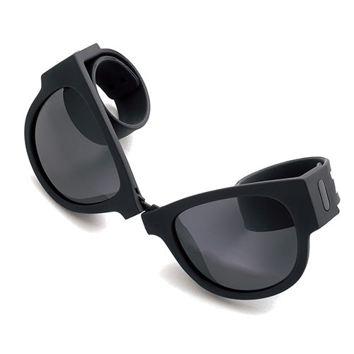 TOMS FOLDING PATCHIN BAND SUNGLASSES BLACK 08773-TSG01