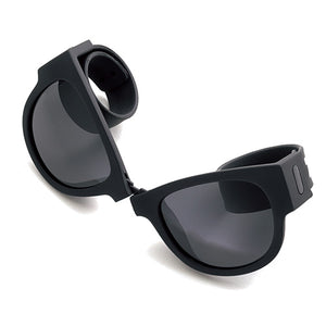 TOMS FOLDING PATCHIN BAND SUNGLASSES BLACK 08773-TSG01