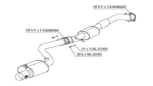 KAKIMOTO RACING EXHAUST KAKIMOTO.R FOR TOYOTA CRESTA JZX90  TS320