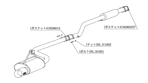 KAKIMOTO RACING EXHAUST KAKIMOTO.R FOR TOYOTA COROLLA LEVIN AE111  TS327