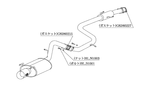KAKIMOTO RACING EXHAUST KAKIMOTO.R FOR TOYOTA COROLLA LEVIN AE92  TS330