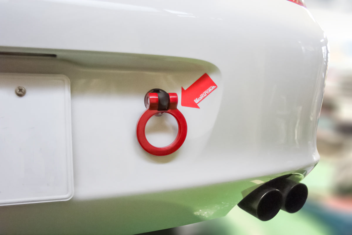 OKUYAMA FLIP-UP TOWING HOOK REAR YELLOW For PORSCHE 301-039-1
