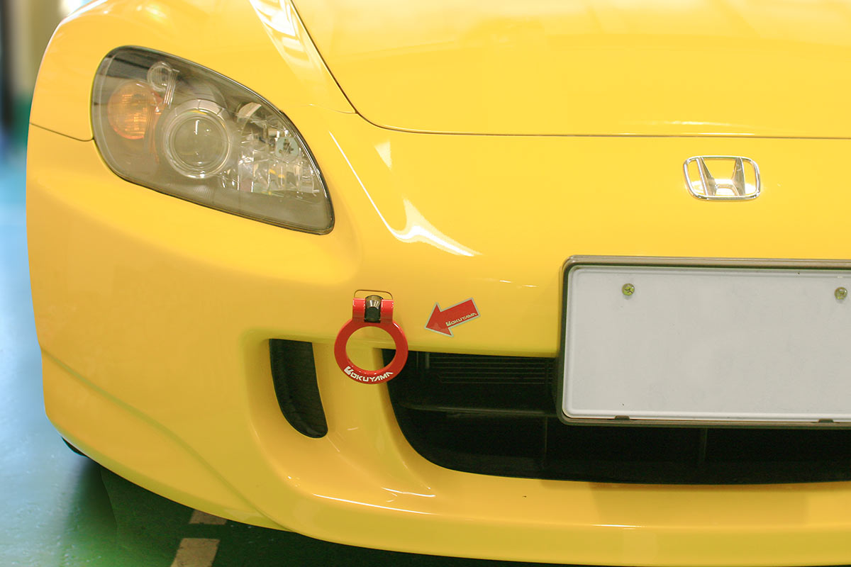OKUYAMA FLIP-UP TOWING HOOK SILVER For HONDA S2000 AP1 AP2 301-044-2