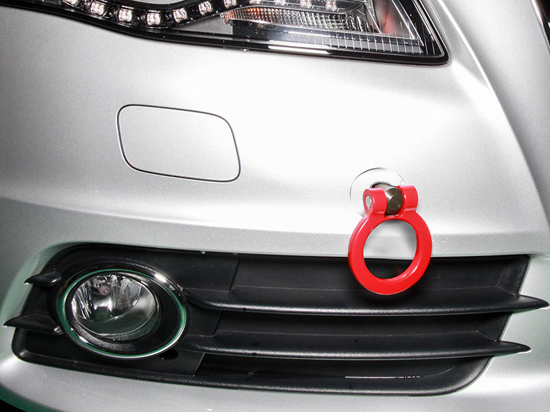 OKUYAMA FLIP-UP TOWING HOOK FRONT SILVER For AUDI A4 8KCDNF 301-064-2