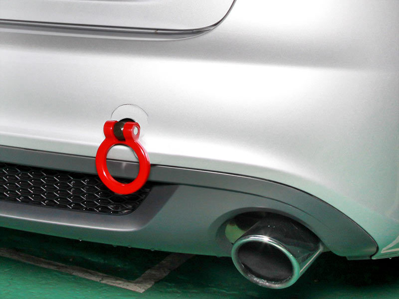 OKUYAMA FLIP-UP TOWING HOOK REAR YELLOW For AUDI A4 8KCDNF 301-065-1
