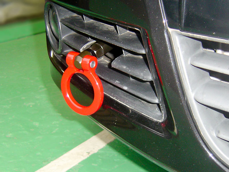 OKUYAMA FLIP-UP TOWING HOOK FRONT RED For VOLKSWAGEN POLO GTI 9NBJX 301-074-0