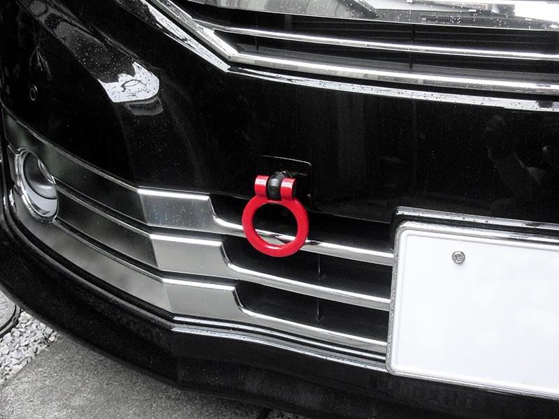 OKUYAMA TOWING HOOK Fr RED For ELGRAND RIDER PN E52 PREVIOUS TERM * 301-081-0