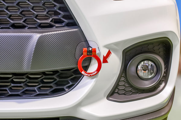 OKUYAMA FLIP-UP TOWING HOOK FRONT RED For SUZUKI SWIFT SPORT ZC33S