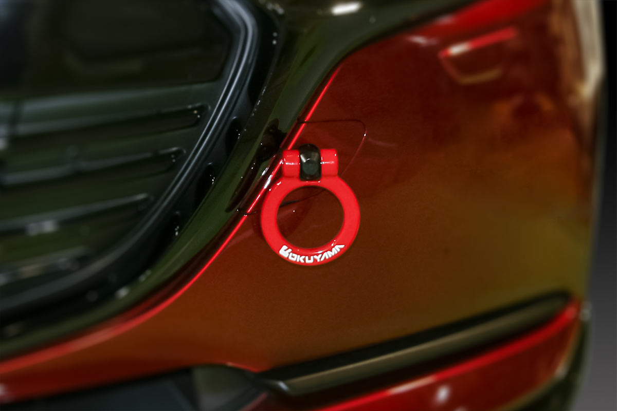 OKUYAMA FLIP-UP TOWING HOOK FRONT YELLOW For MAZDA MAZDA 2 DJ *** 301-110-1