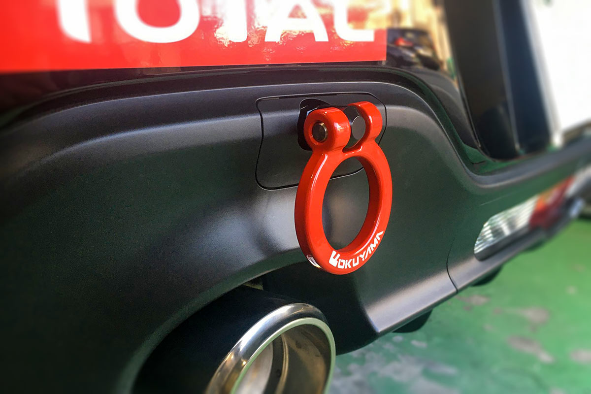 OKUYAMA FLIP-UP TOWING HOOK REAR RED For SUBARU BRZ ZD8 301-112-0-RD