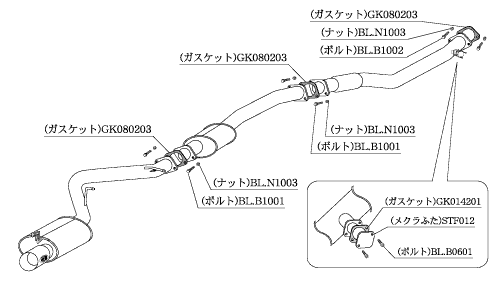 KAKIMOTO RACING EXHAUST KAKIMOTO.R FOR TOYOTA CRESTA JZX100   TS348