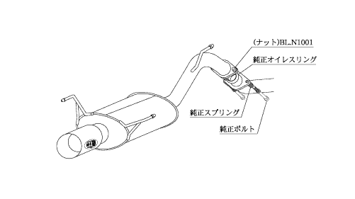 KAKIMOTO RACING EXHAUST KAKIMOTO.R FOR TOYOTA ESTIMA MCR30W ACR40W  TS355R