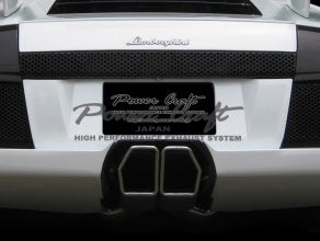 POWER CRAFT HYBRID EXHAUST MUFFLER SYSTEM SUS SQUARE TAIL FOR LAMBORGHINI MURCIELAGO LP620 P-LA310101