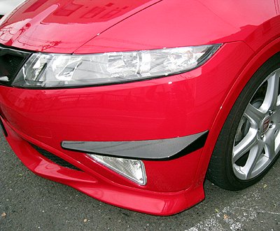 SEEKER CARBON CANARD SET UV CUT CLEAR PAINTED FOR HONDA CIVIC FN2 16060-FN2-C02