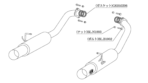 KAKIMOTO RACING EXHAUST HYPER FULLMEGA N1+Rev FOR MAZDA ATENZA SPORTS GG3S  Z31311