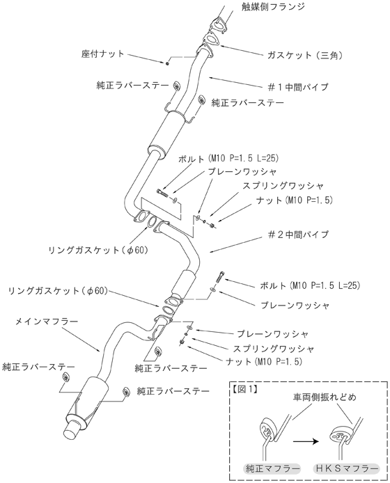 HKS Silent Hi-Power EXHAUST For HONDA INTEGRA TYPE R DC2 B18C 32016-AH018