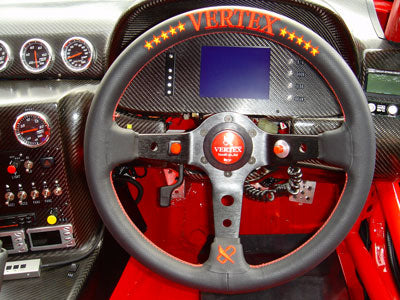 CAR MAKE T&E VERTEX STEERING WHEEL "10STARS RED" 90MMDEEP 33Φ FOR  CARMAKETE-02095