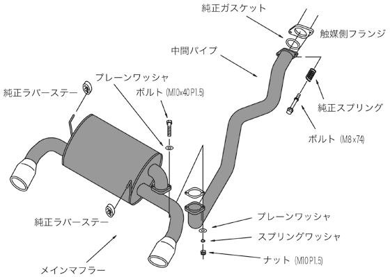 HKS LEGAL EXHAUST For HONDA BEAT PP1 E07A 3302-SH012 - Black Hawk