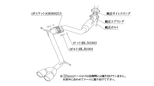 KAKIMOTO RACING EXHAUST KRNOBLE ELLISSE FOR TOYOTA VELLFIRE AGH30W  T523153C