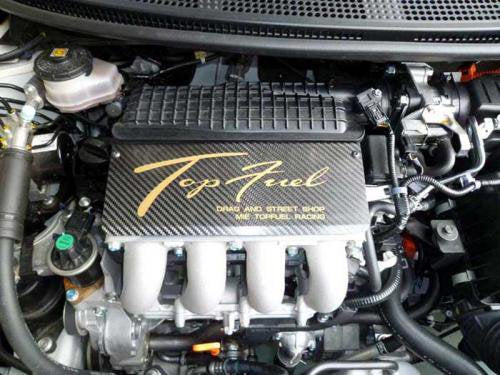 TOP FUEL DRY CARBON INTAKE MANIFOLD COVER L SILVER FOR HONDA CR-Z ZF1 ZF2