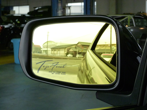 TOP FUEL MIRROR BLUE WITH LOGO