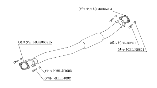 KAKIMOTO RACING  CATALYST SILENCER/STRAIGHT FOR SUBARU FORRESTER SG9 SG5  BCP310