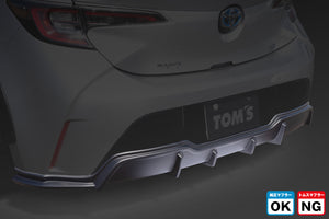 TOMS REAR BUMPER DIFFUSER (NORMAL MUFFLER TYPE) FLAT BLACK FOR TOYOTA COROLLA SPORTS ZWE21#NRE21# 52159-TZE21-NF