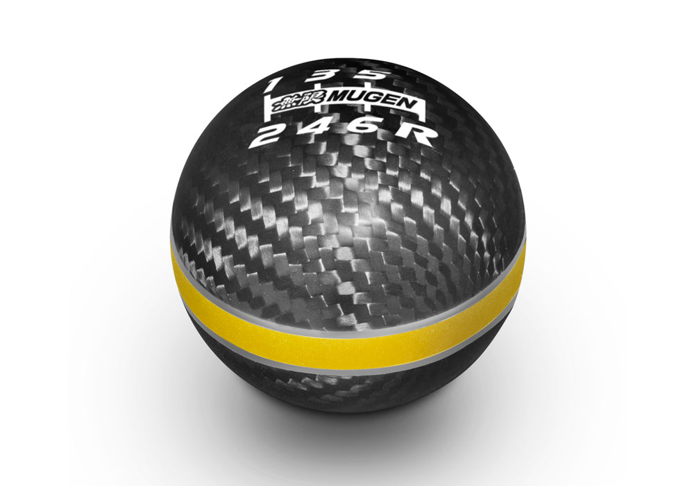 MUGEN CARBON SHIFT KNOB YELLOW For 54102-XLT-K2S0-YE